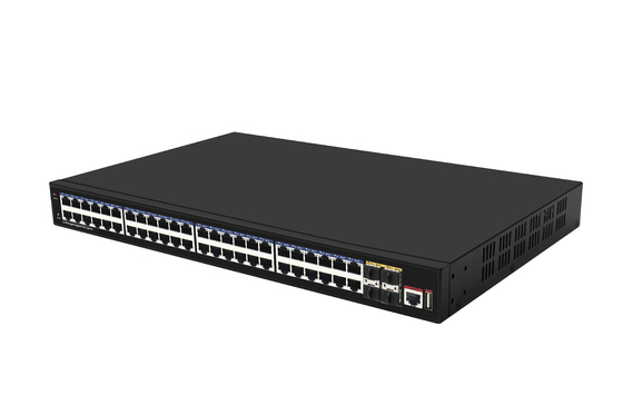 10 Gigabit PoE Endüstriyel Ethernet Anahtarı 400W Katman 3 52 Bağlantı Noktası